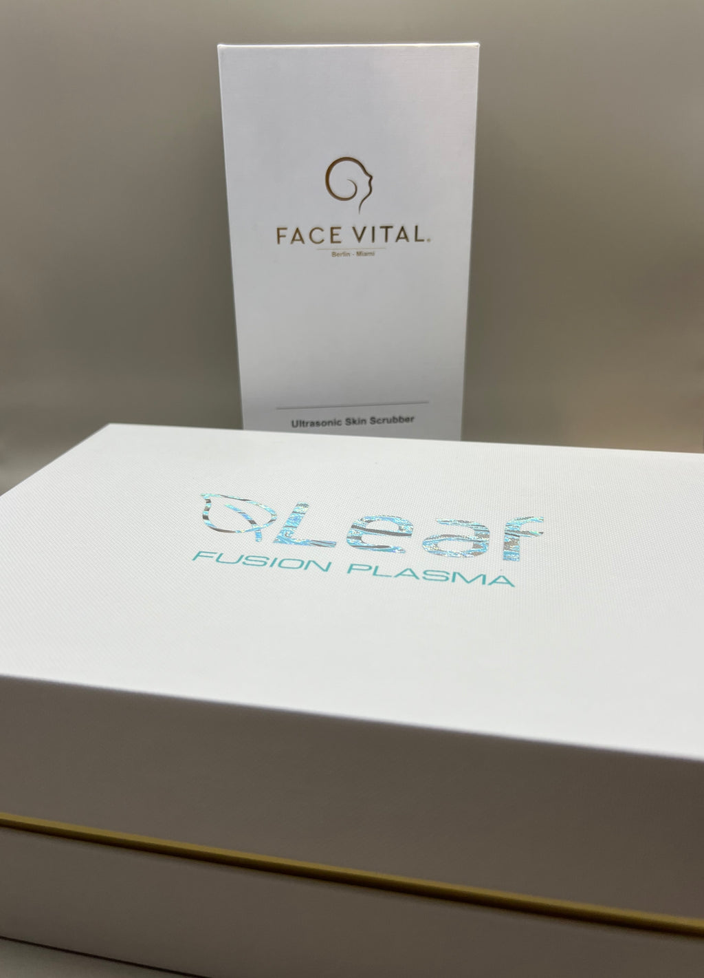 Blatt mit Skin Scrubber